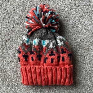 Cozy Multicolor Knit Pom-Pom Beanie